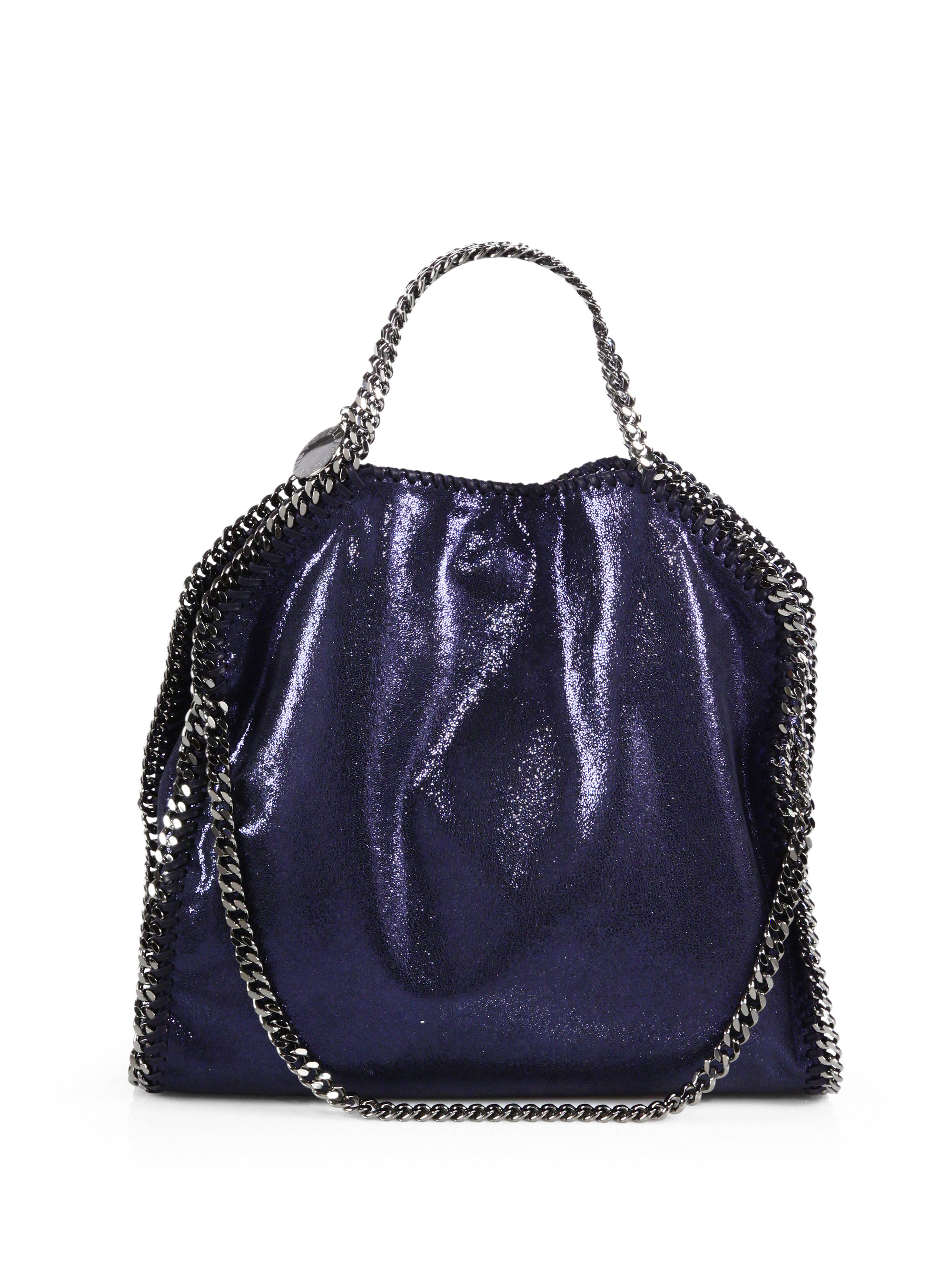 Stella Mccartney Falabella Small Fold-Over Tote in Blue (INK) | Lyst