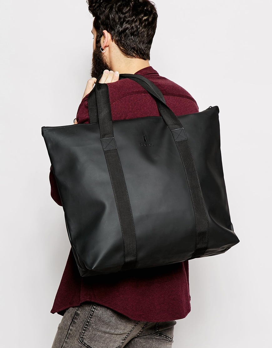 Lyst Rains Large Tote Bag In Black