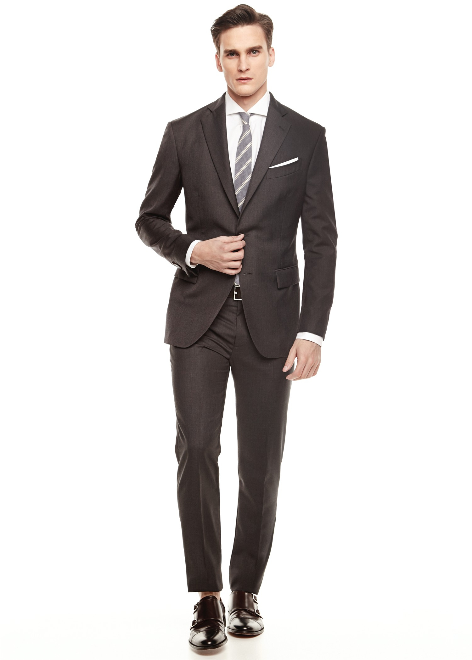 Lyst - Mango Slim Fit Suit Blazer in Gray for Men