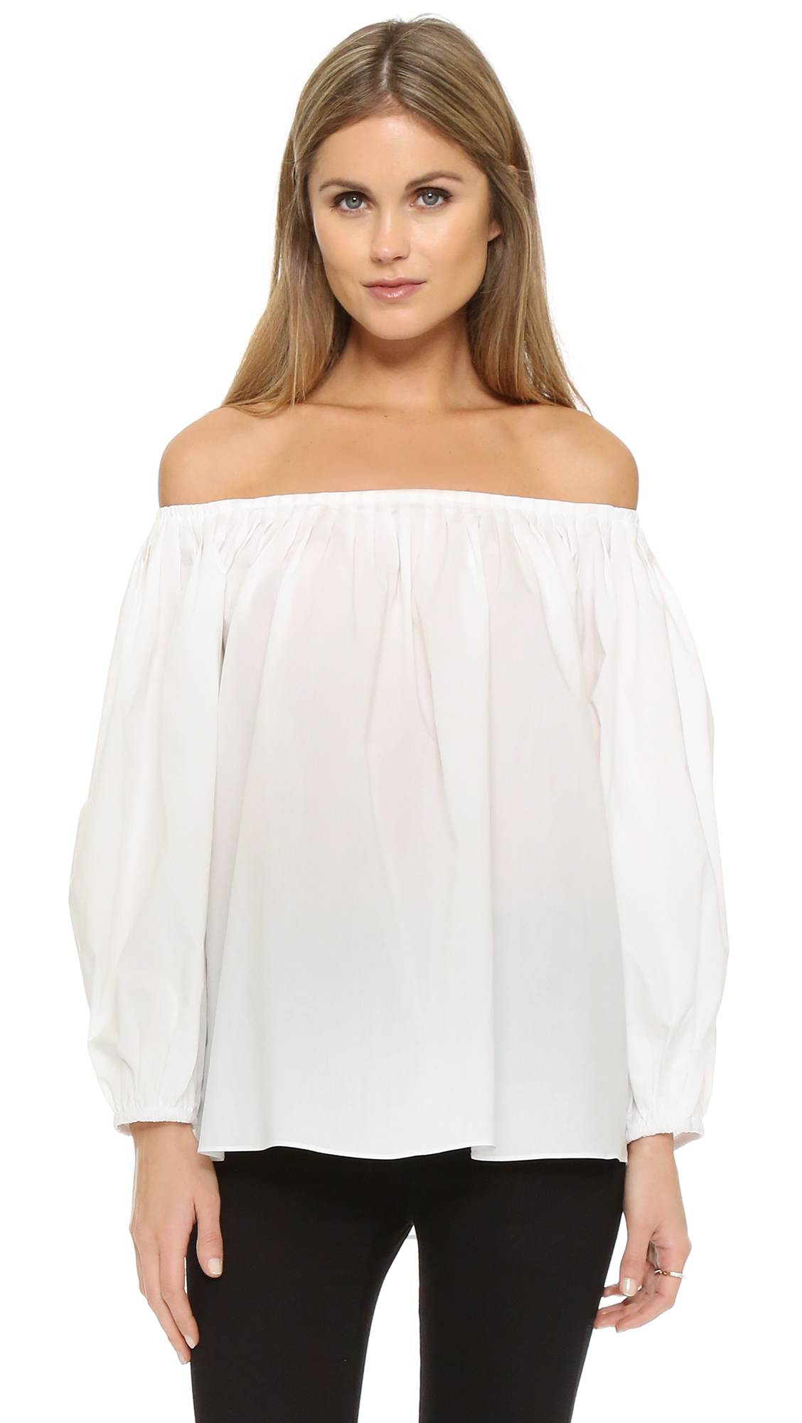 off shoulder top hvid off shoulder top hvid