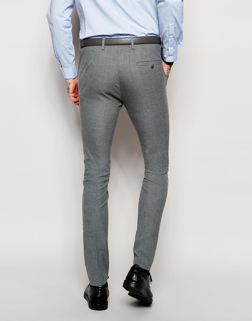 super skinny grey suit