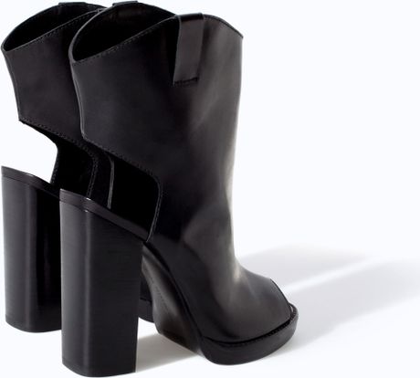 zara pointed toe ankle boots