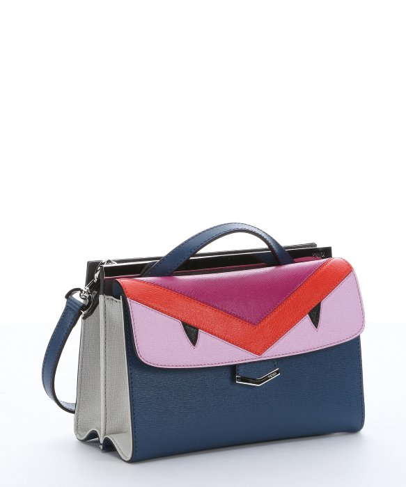 Lyst Fendi Cobalt And Fuchsia Leather Monster Demi Jour Split Lyst Fendi Cobalt And Fuchsia Leather Monster Demi Jour Split Shoulder Bag In Blue