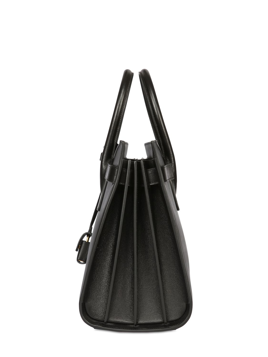 Saint laurent Small Sac De Jour Leather Top Handle Bag in Black | Lyst