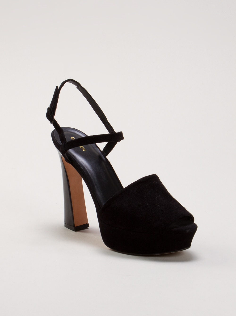 with and high heel ankle strap sandals zara platform Lyst Heel Osklen Platform Chunky Sandals in  Black