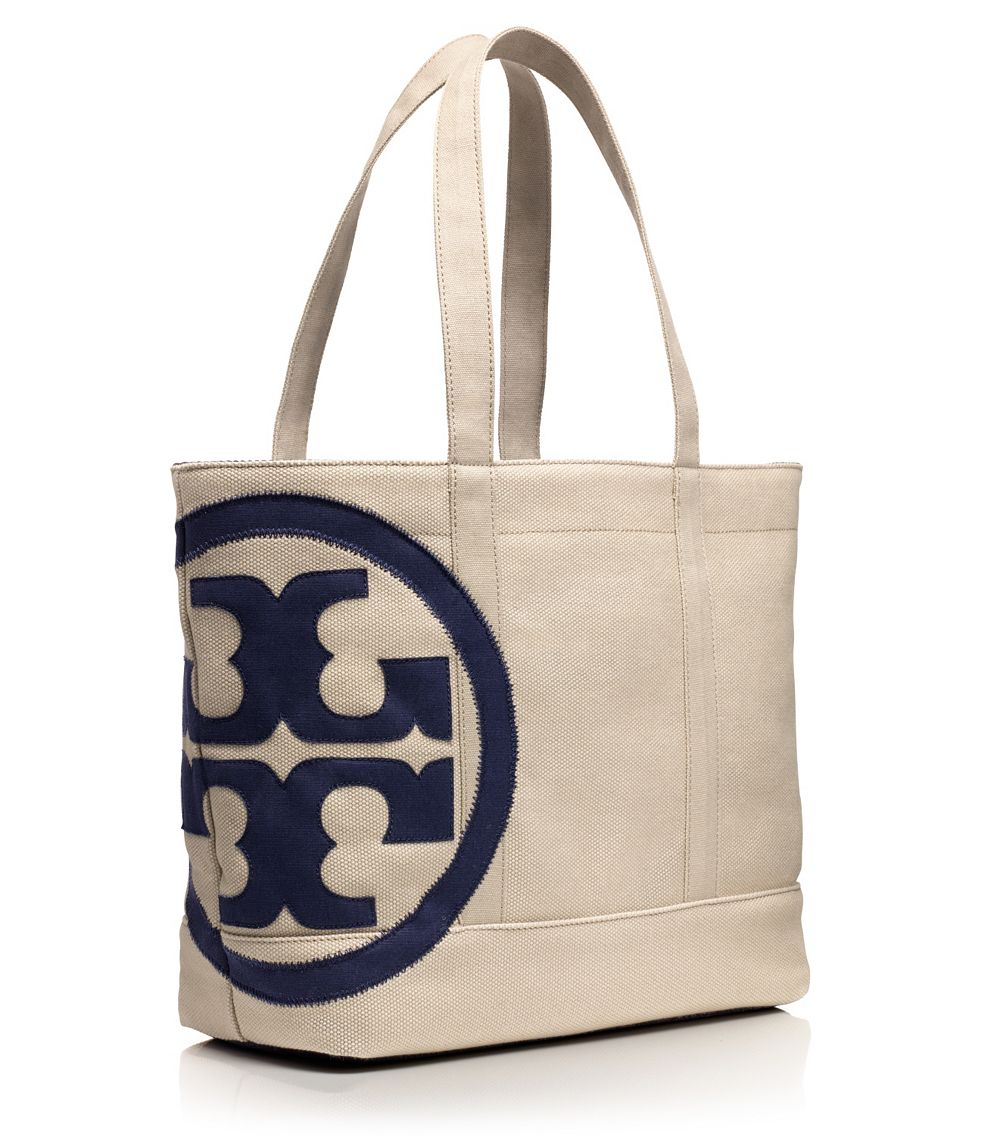 Lyst - Tory Burch Beach Small Zip Tote in Blue