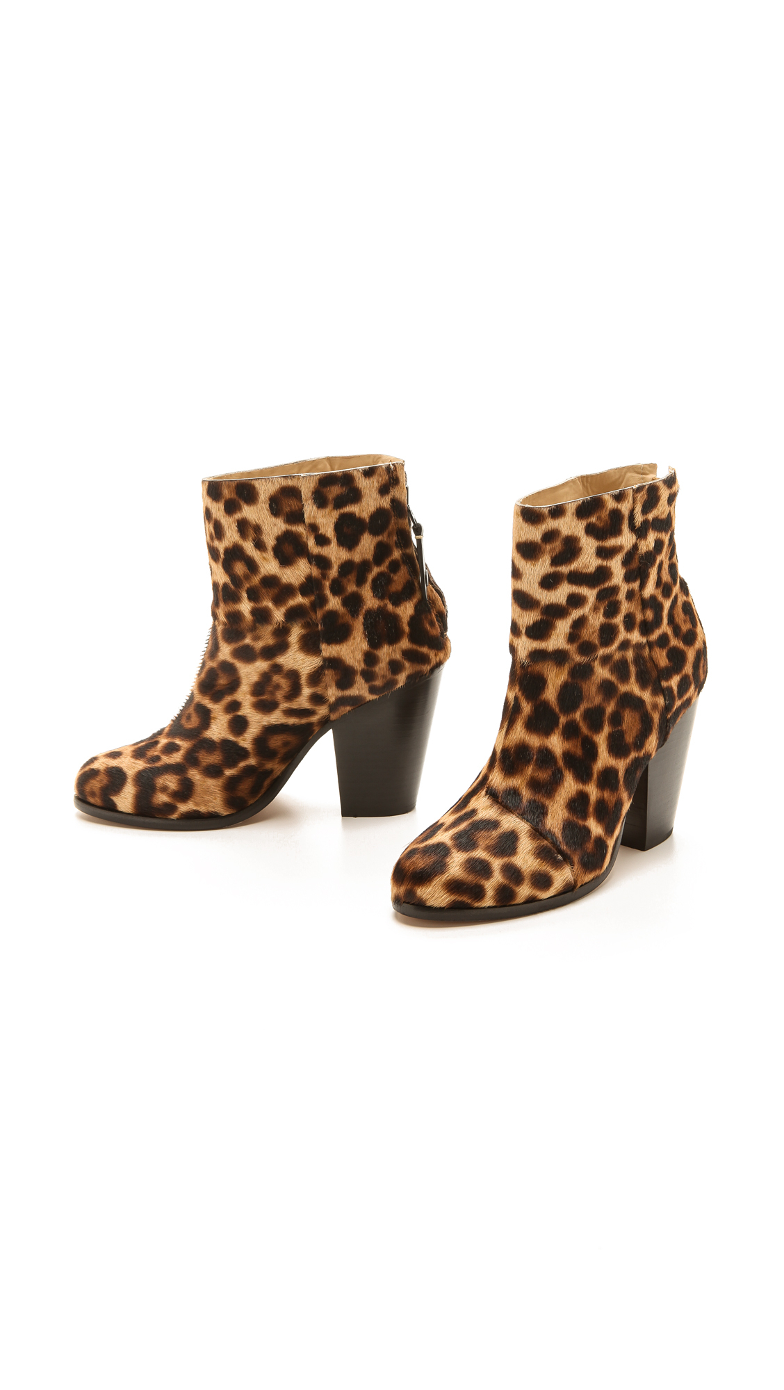 calf hair ankle booties