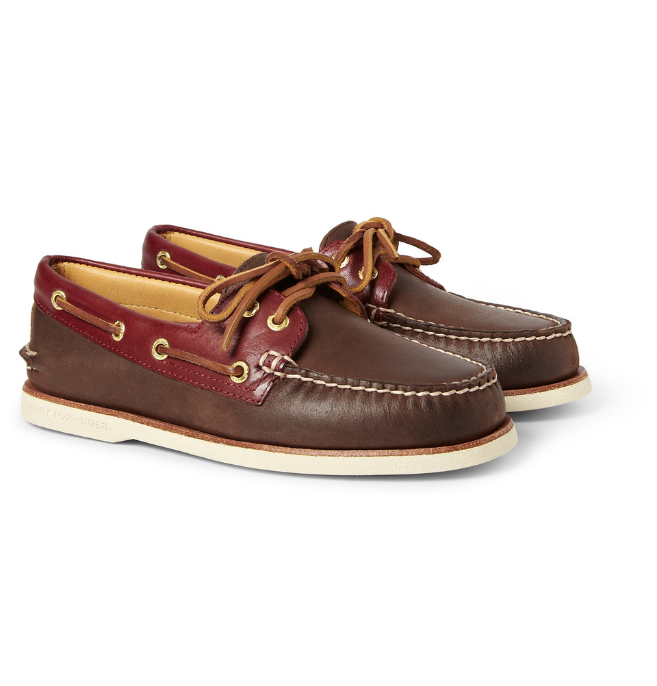 Lyst Sperry Top Sider Gold Cup Leather Boat Shoes In Brown For Men