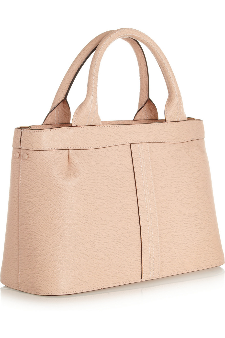Lyst - Valextra Textured-leather Tote in Pink