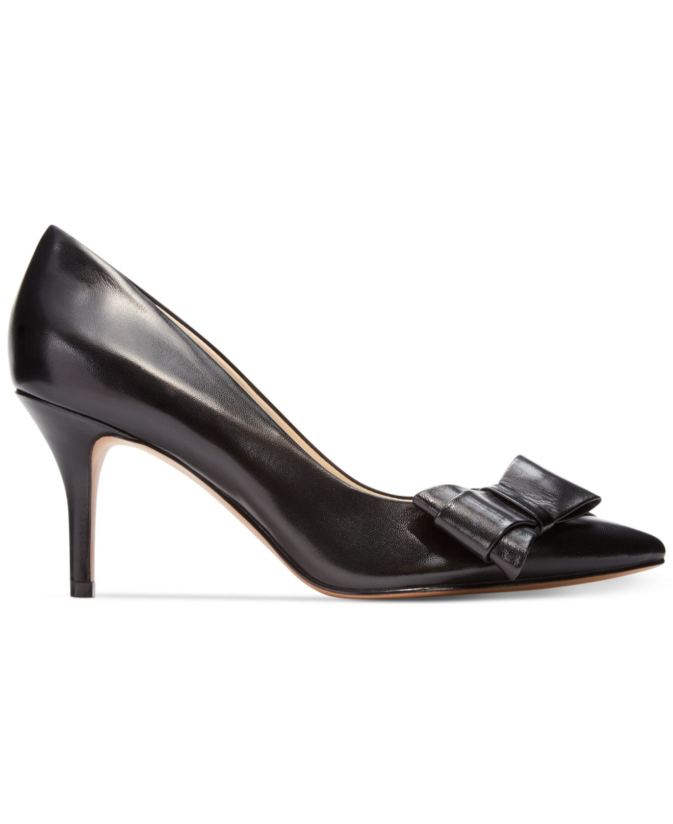 Nine west Kurtail Mid Heel Pumps in Black | Lyst