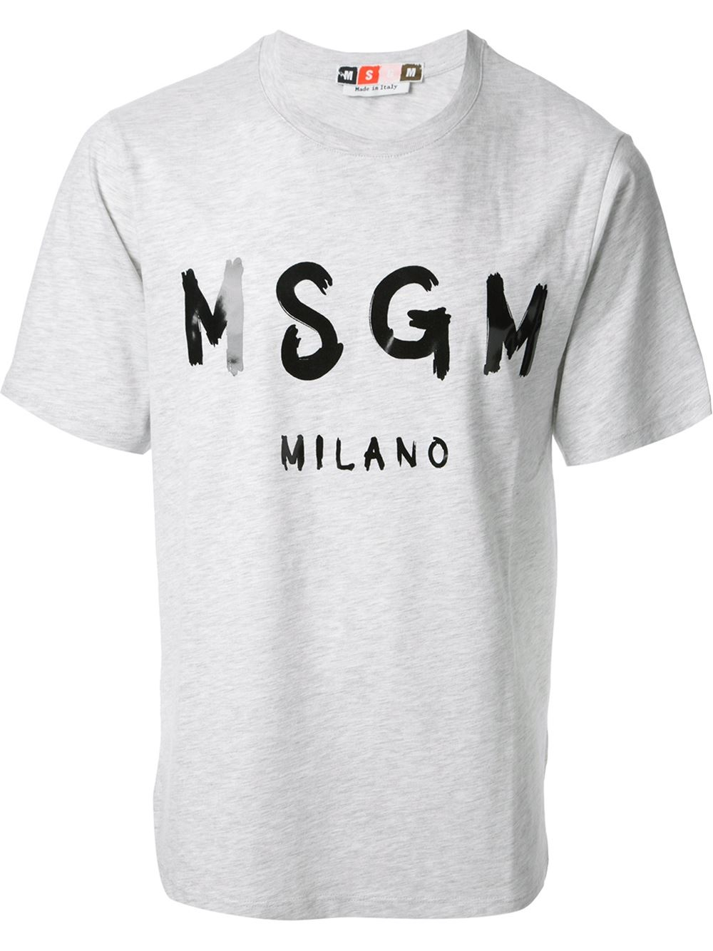 Lyst - Msgm Logo Print T-Shirt in Gray for Men