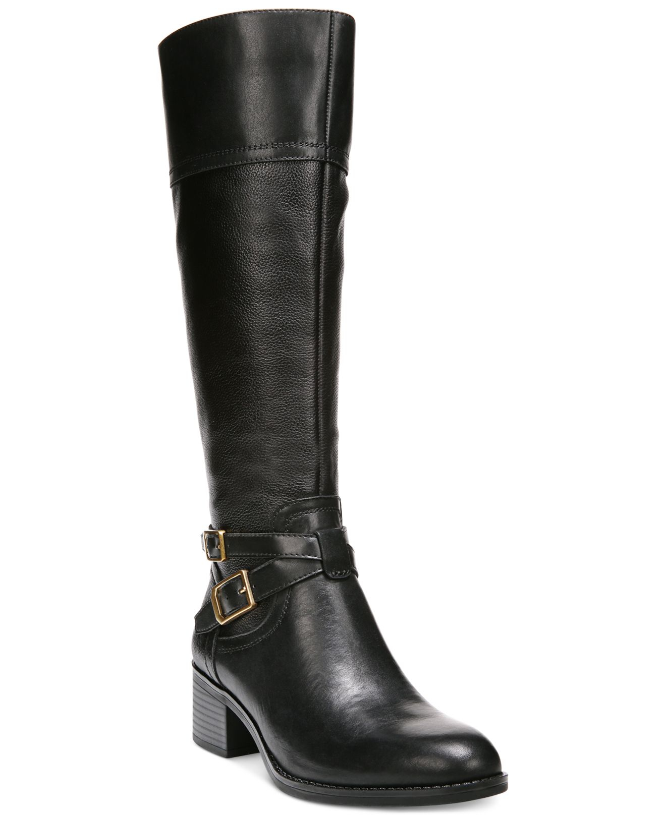 Lyst - Franco Sarto Lapis Wide Calf Riding Boots in Black