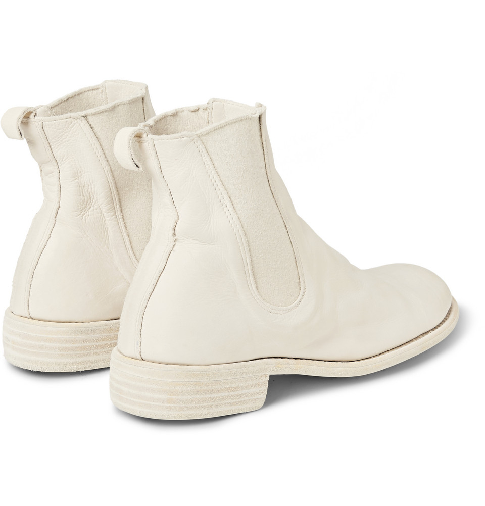 Lyst Guidi Leather Chelsea Boots In White For Men