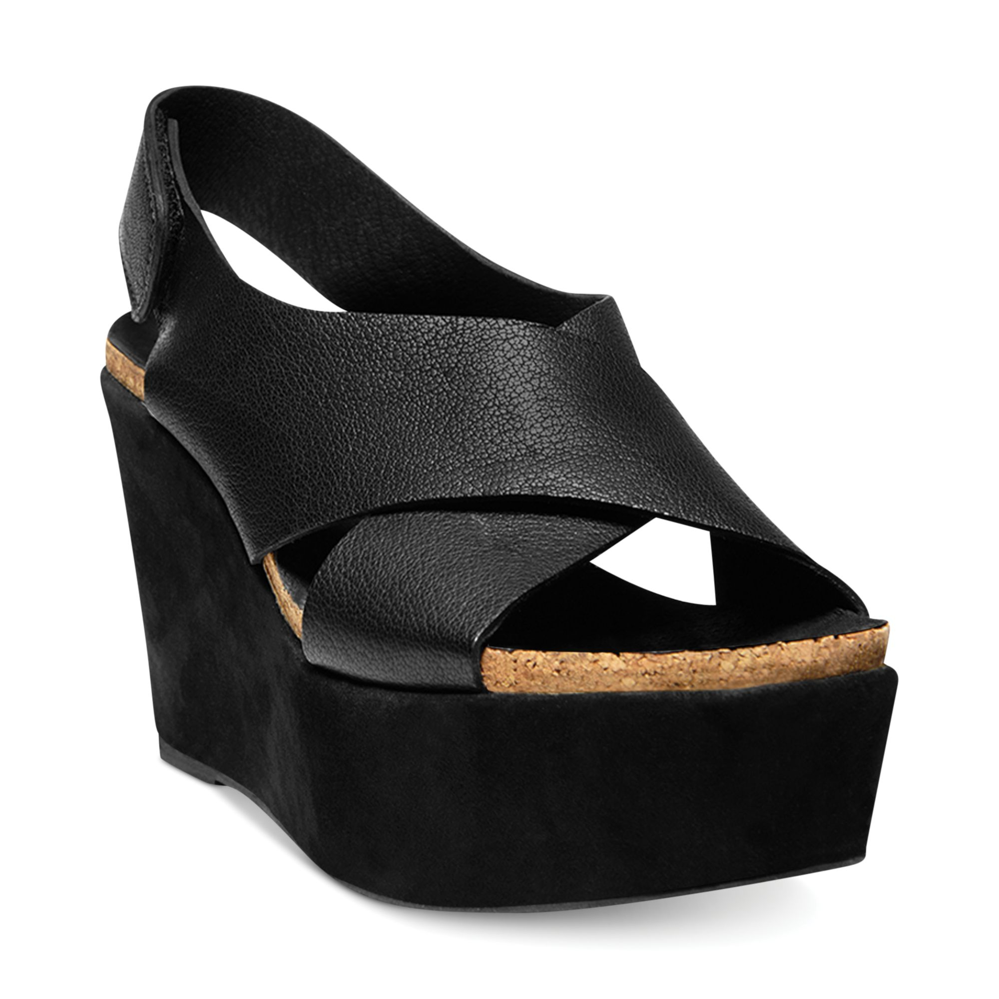 Lyst - Steven by steve madden Genesis Platform Wedge Sandals in Black