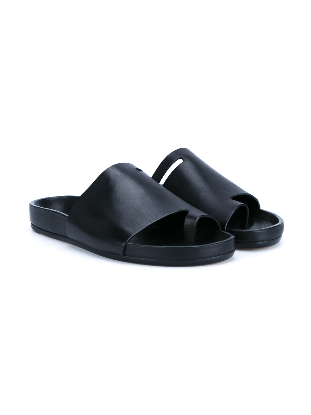 Lyst - Rick owens Granola Leather Sandals in Black for Men
