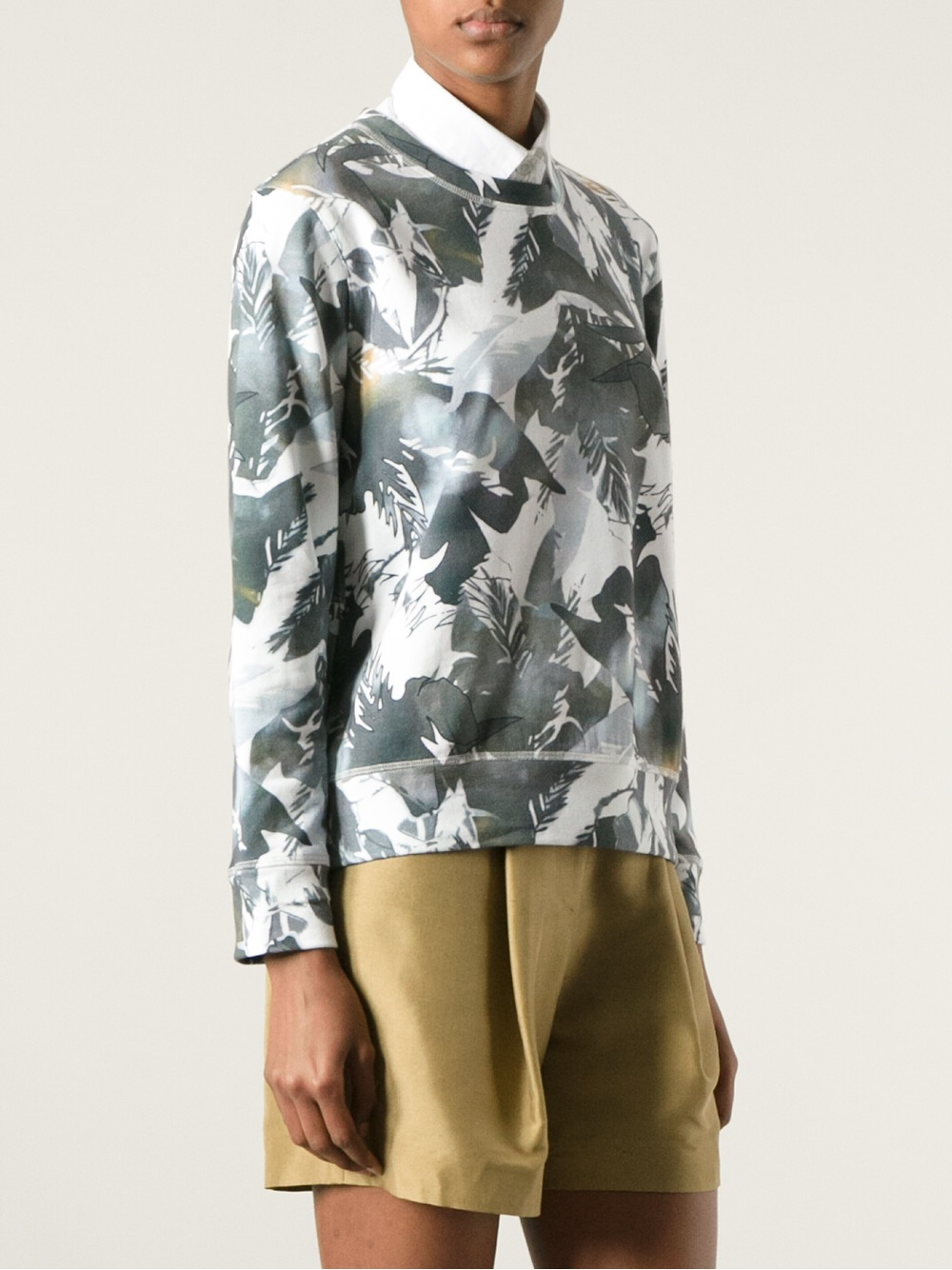 grey floral sweatshirt
