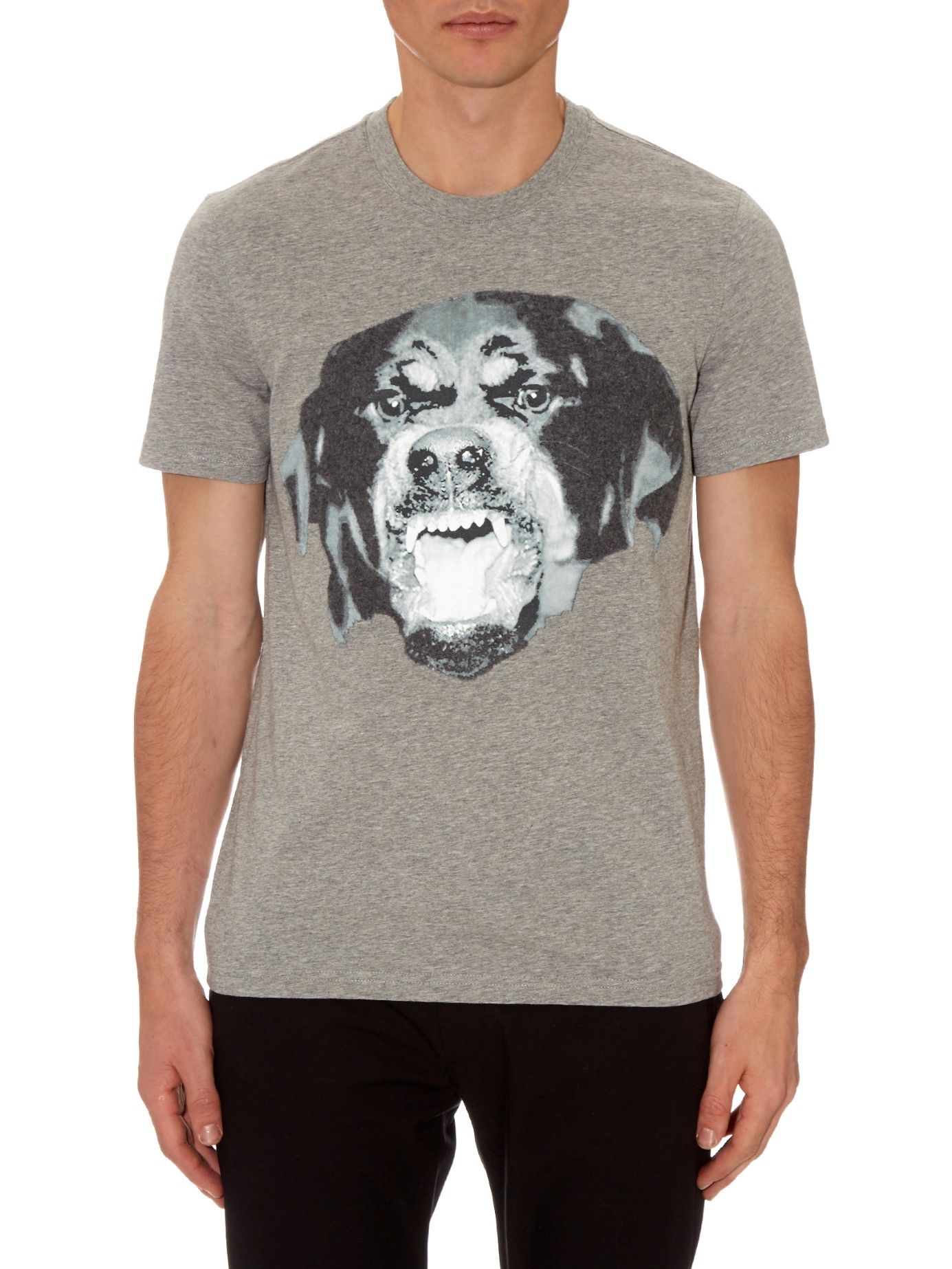 Lyst - Givenchy Cuban-fit Rottweiler Cotton T-shirt in Gray for Men