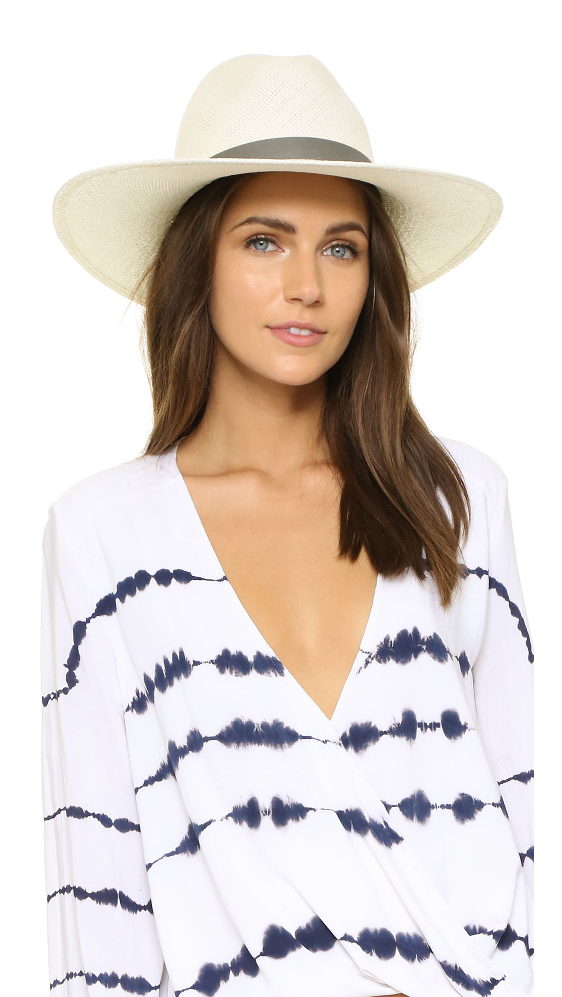 janessa leone agave wide brimmed panama hat bleach