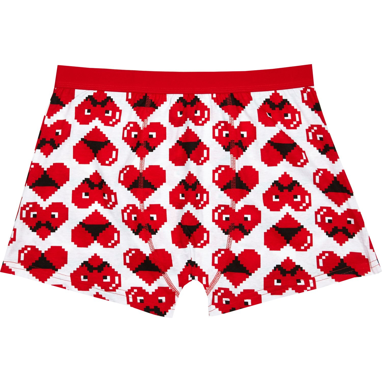 River Island | Red Digital Heart Novelty Print Boxer Shorts for Men | Lyst