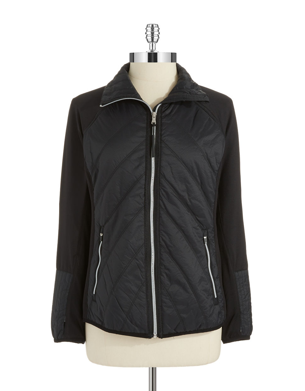 Calvin klein Packable Zip-Up Jacket in Black | Lyst