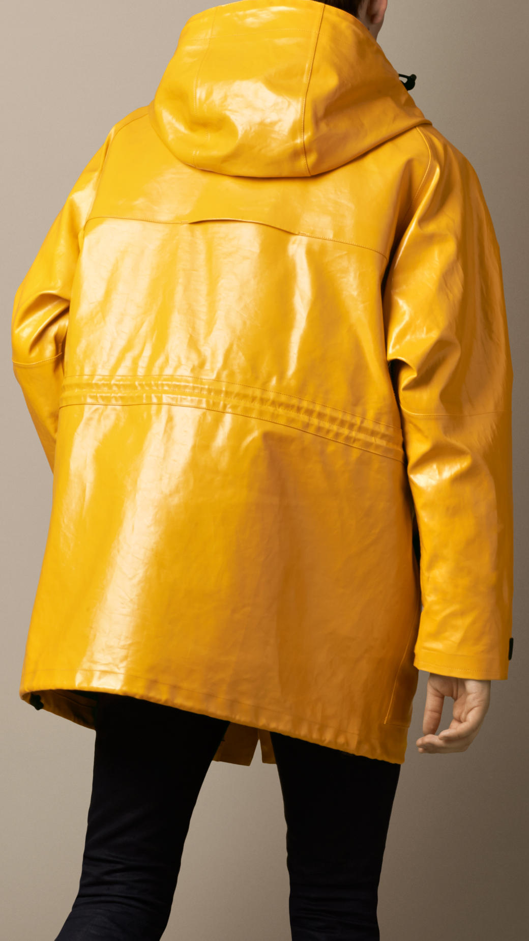 long yellow parka