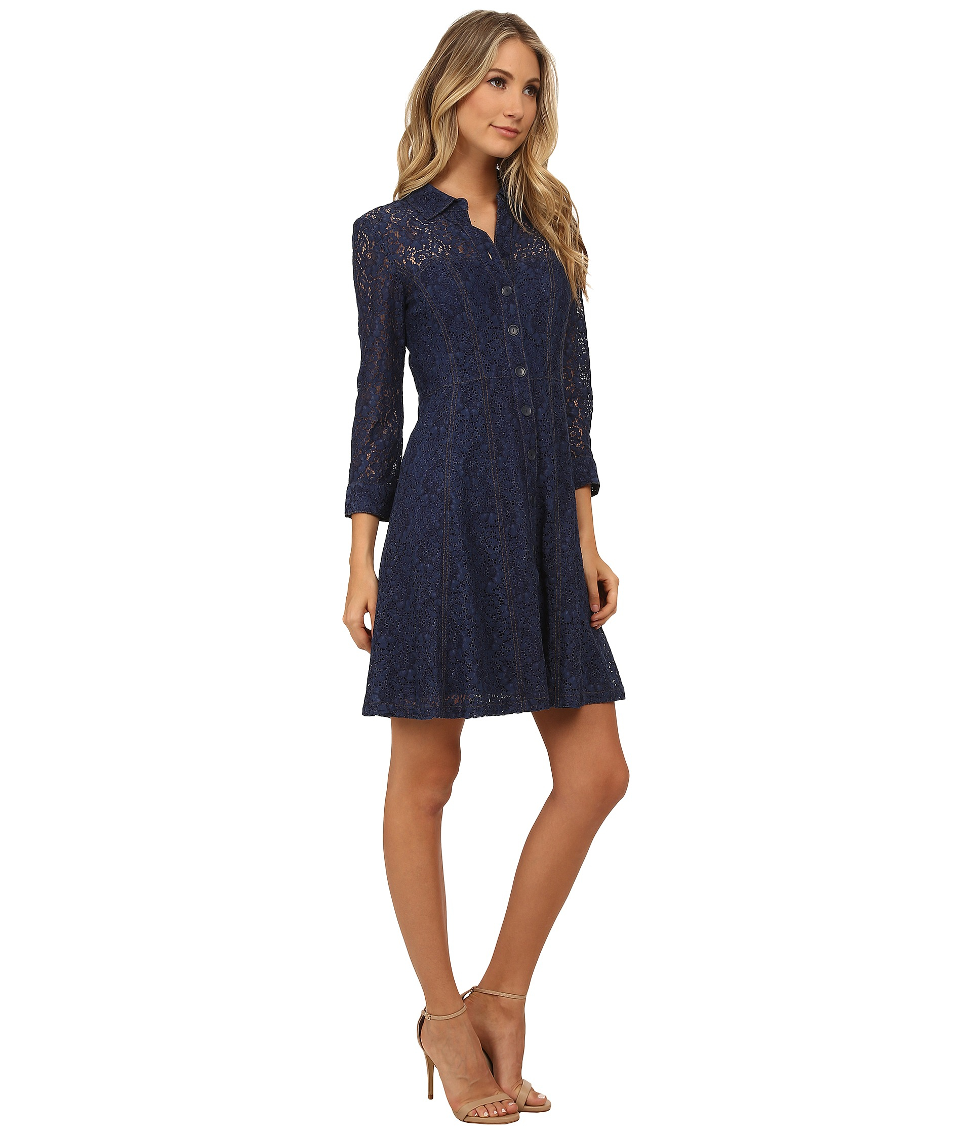 Lyst Nanette Lepore Lace Fever Dress In Blue Gallery