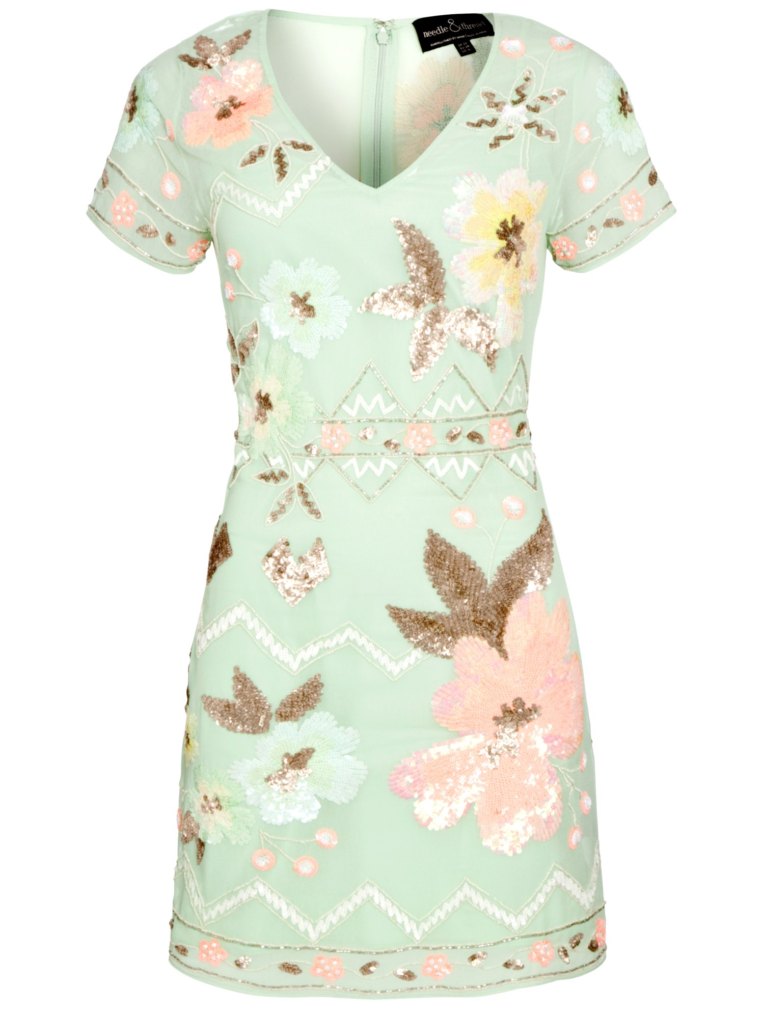 Needle Thread Lotus Flower Dress In Green Lyst Gallery