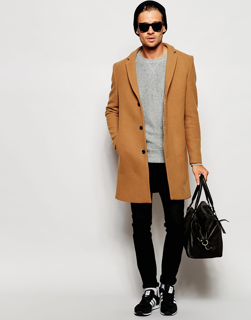 Lyst - Selected Cashmere Overcoat in Brown for Men