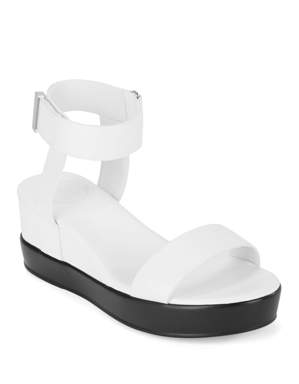 French connection  Petja Leather Wedge Platform Sandals  in 