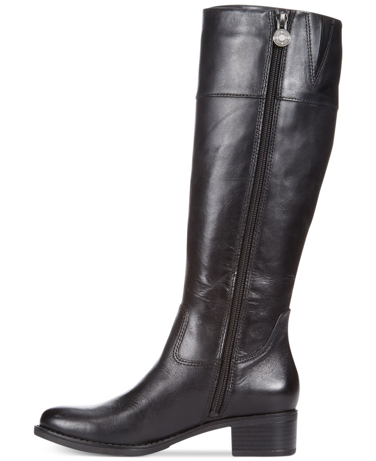 Lyst - Franco sarto Clarity Wide Calf Riding Boots in Black