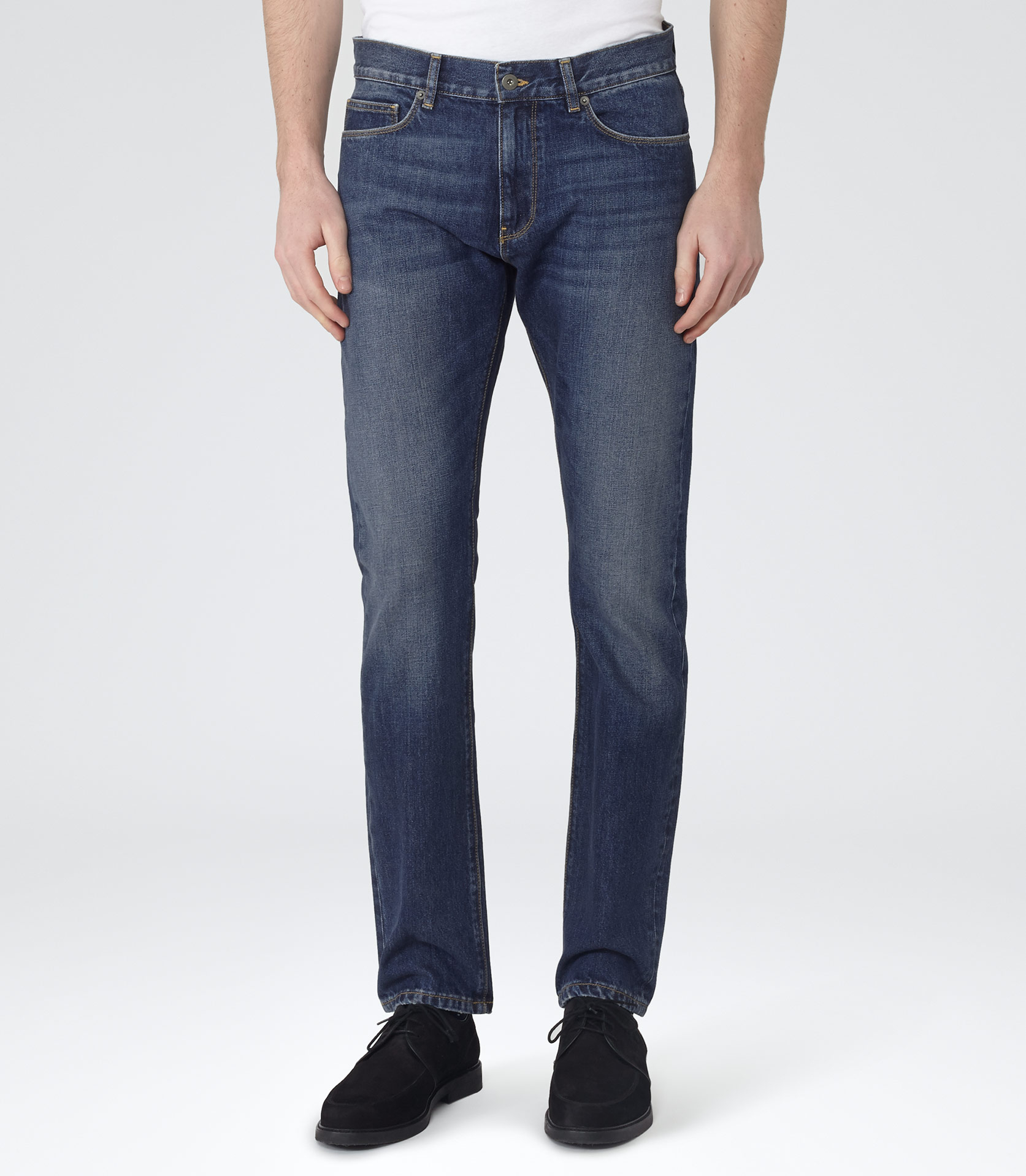 Lyst - Reiss Roebuck Slim-Fit Jeans in Blue for Men