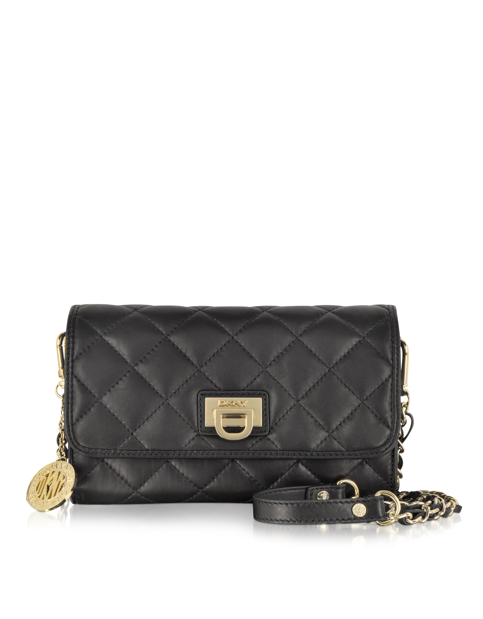 Dkny Gansevoort Small Quilted Leather Shoulder Bag in Black | Lyst