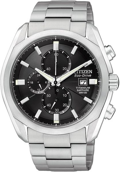 citizen men's silver titanium bracelet watch