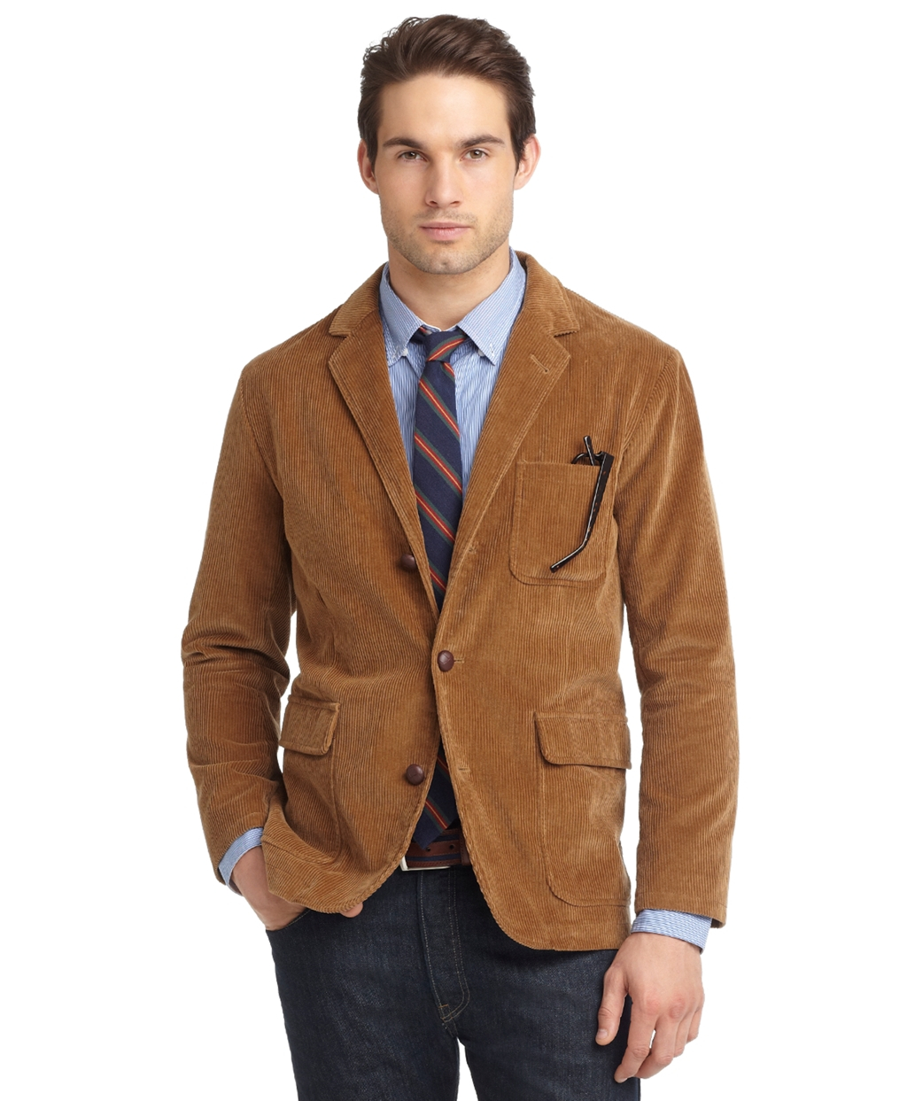 Lyst - Brooks Brothers Corduroy Blazer in Brown for Men