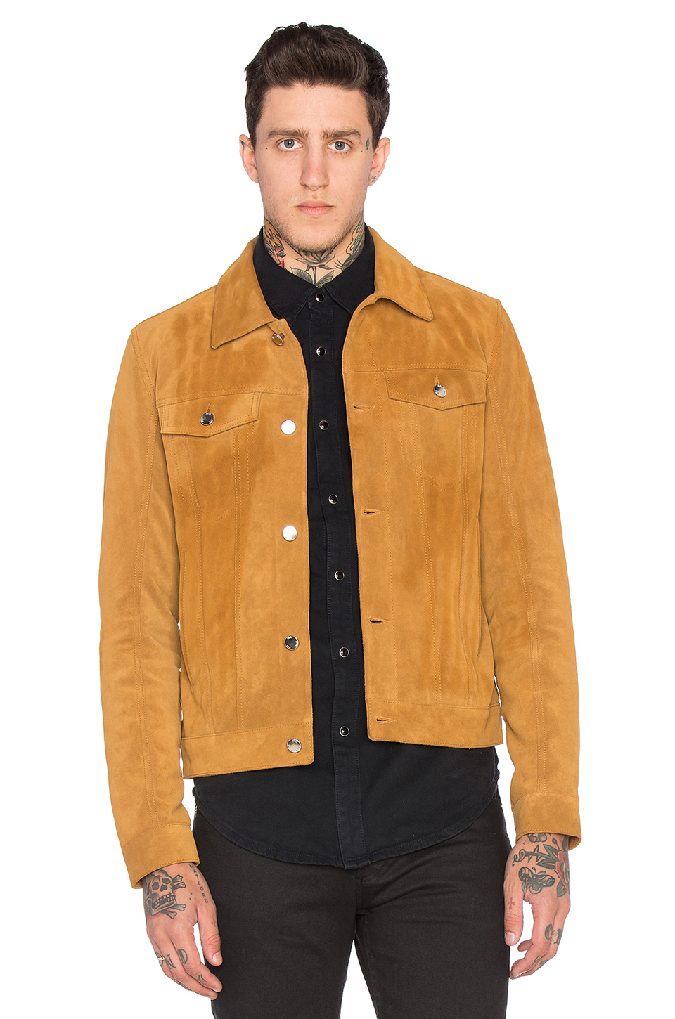 suede jean jacket mens