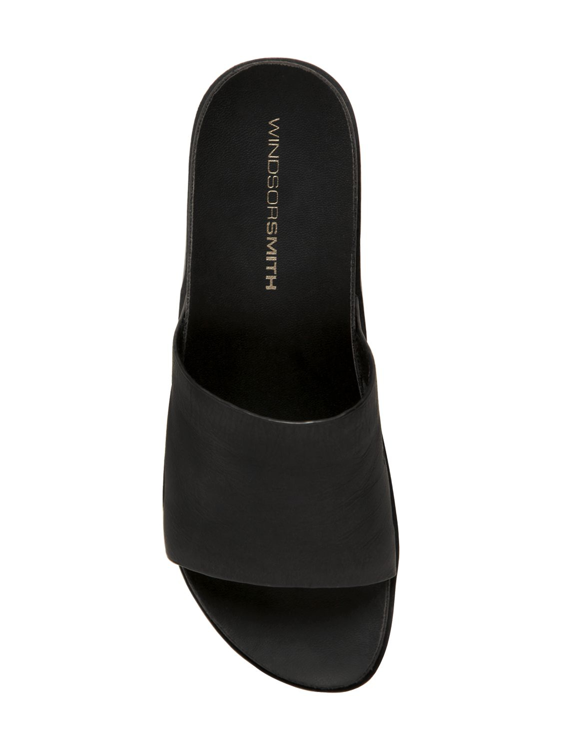 Windsor Smith Leather Platform Slides in Black - Lyst