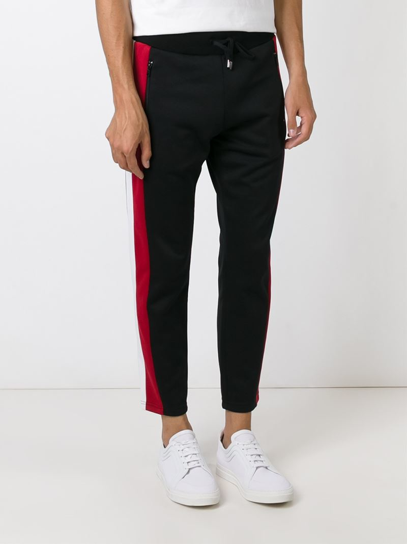 black side stripe pants