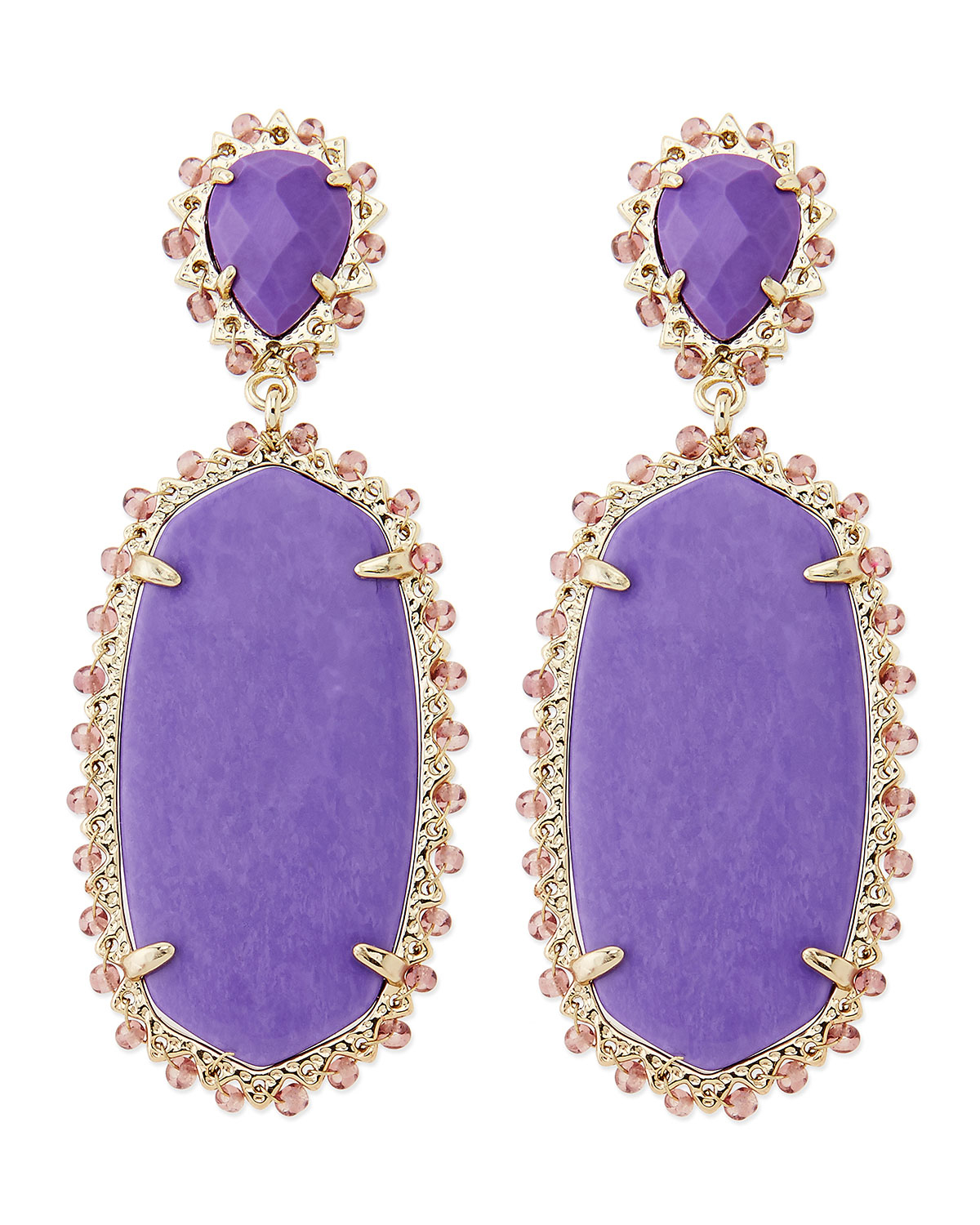 Kendra Scott Parsons ClipOn Earrings in Purple (VIOLET)