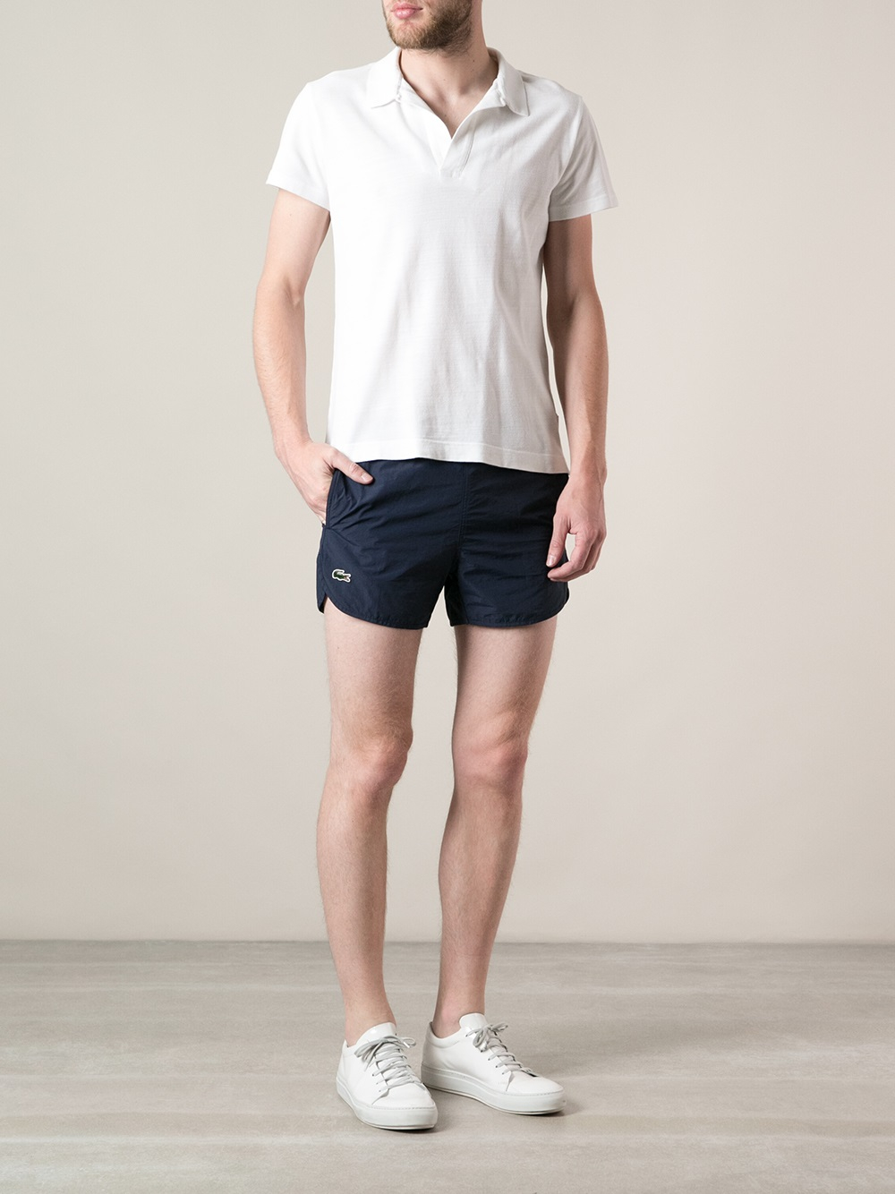 Lyst - Lacoste l!ive Classic Swim Shorts in Blue for Men