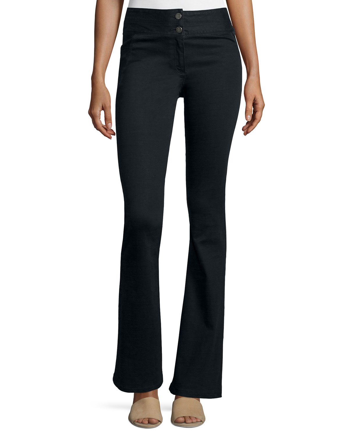 Lyst - Veronica Beard High-waist Flared Pants in Black