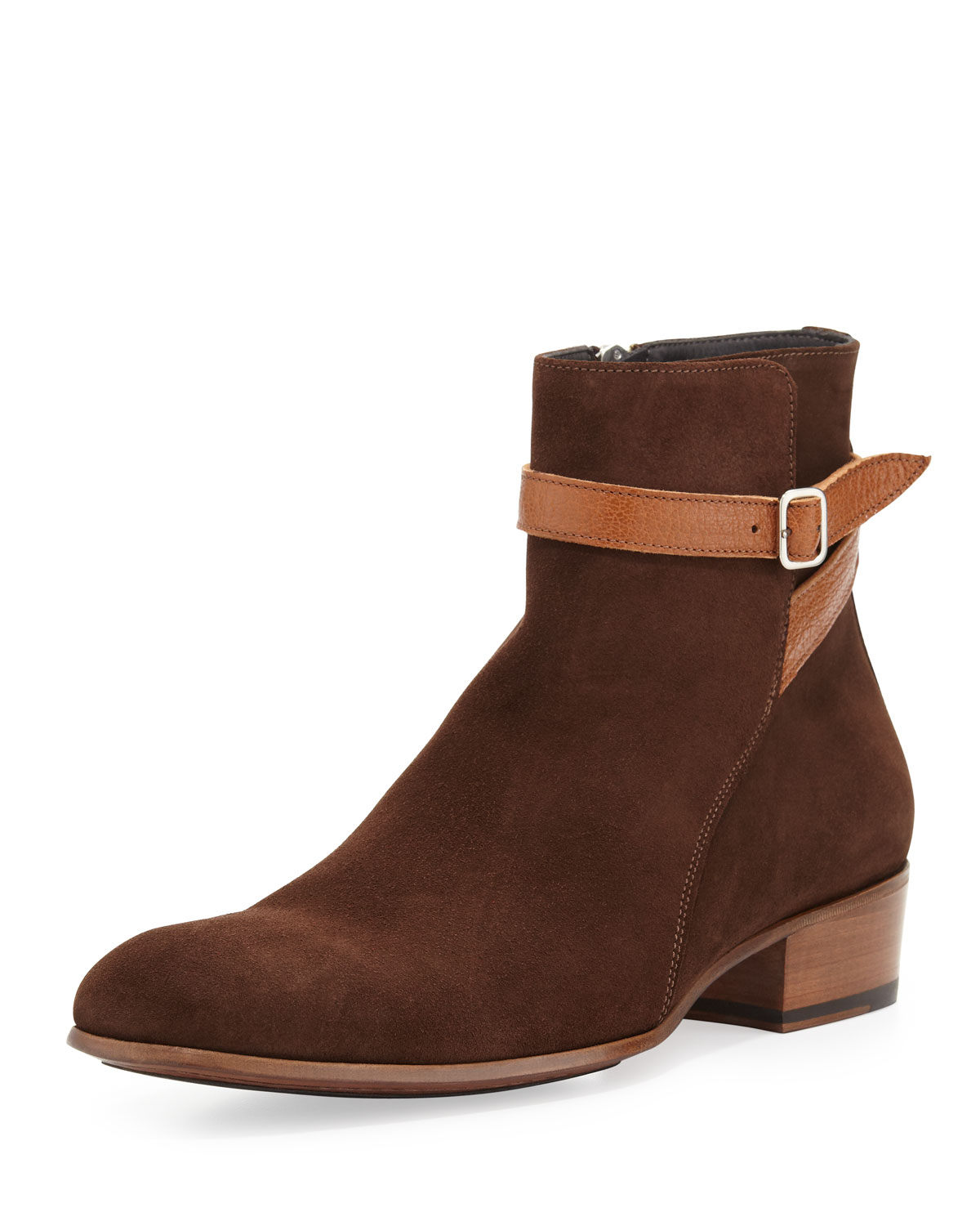 Alexander McQueen Jodhpur Suede Boots in Brown for Men - Lyst