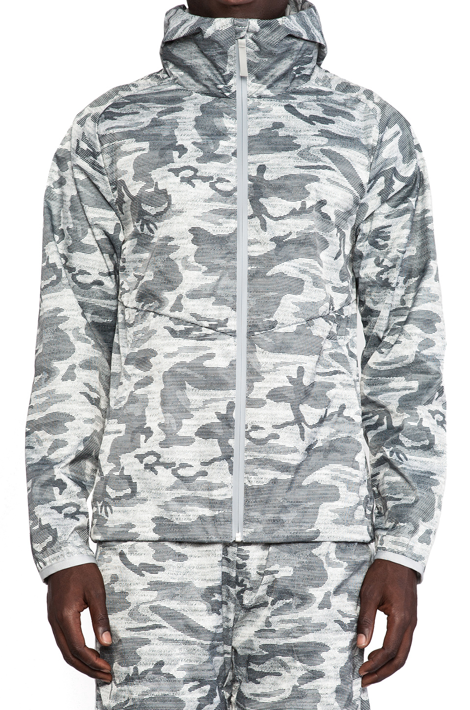 Lyst Steven Alan Camo Print Hooded Jacket in Gray for Men