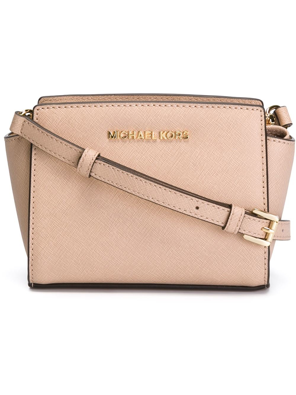 Michael Kors Mini Selma Leather Cross Body Bag In