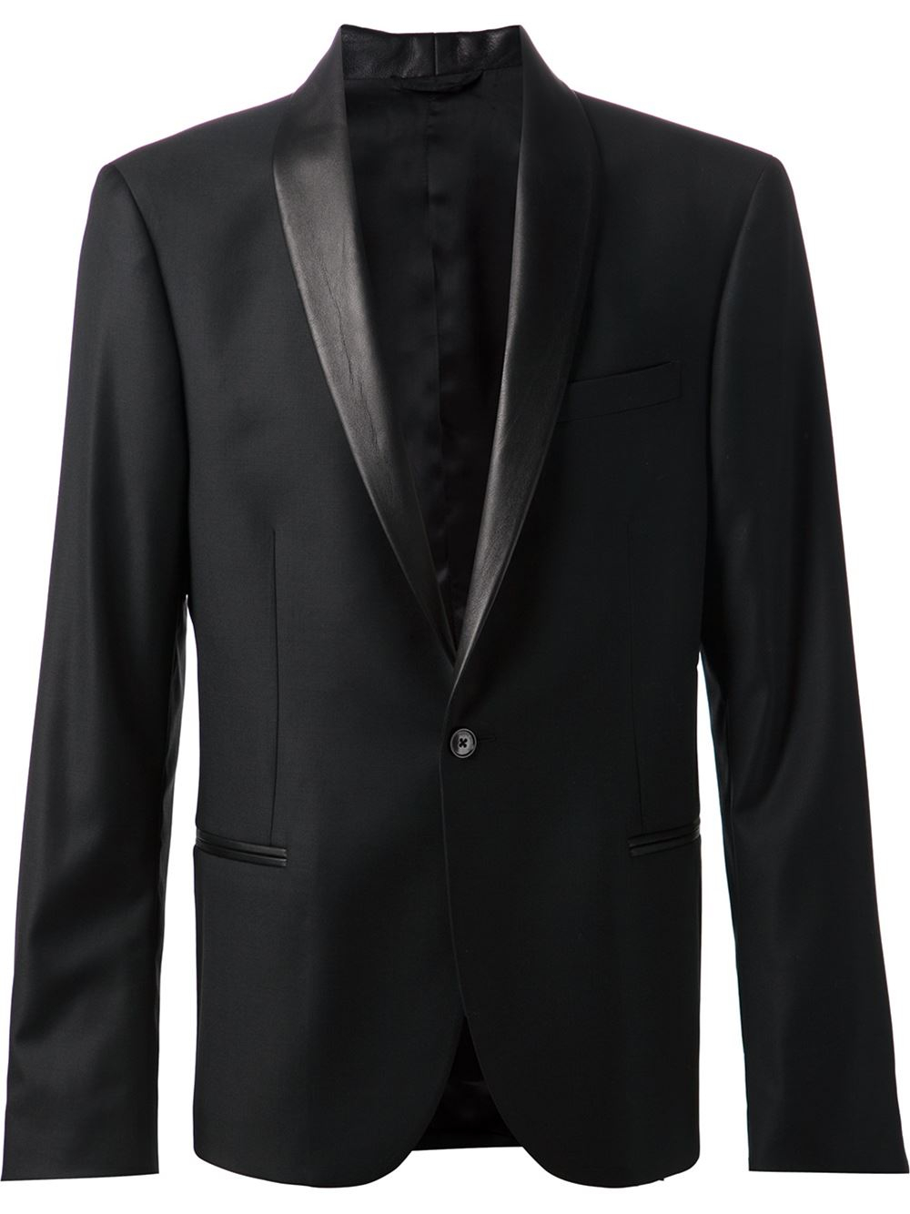 Balmain Shawl Collar Blazer in Black for Men | Lyst