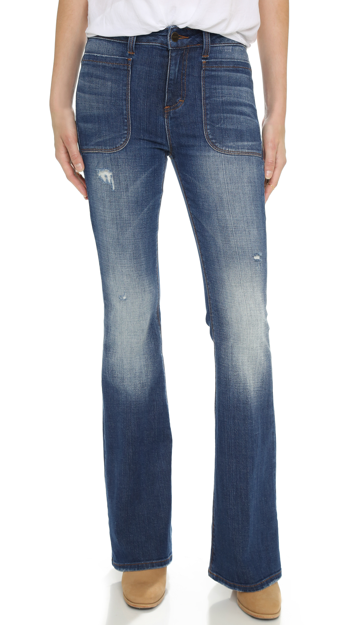 Lyst - Siwy Melissa High Waisted Flare Jeans - Journey To Nirvana in Blue
