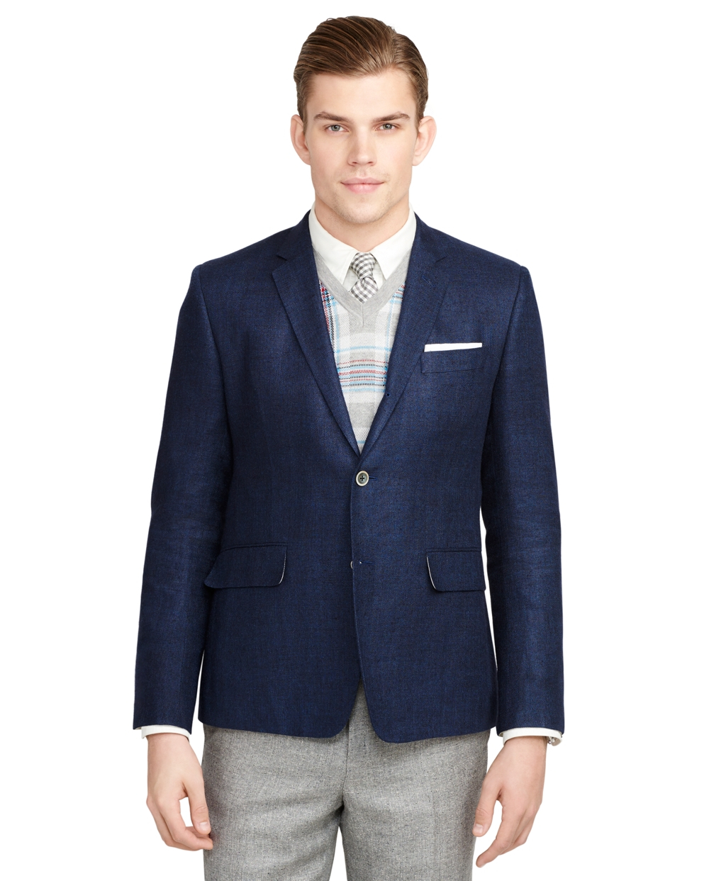 Brooks brothers Navy Darted Sport Coat in Blue for Men | Lyst
