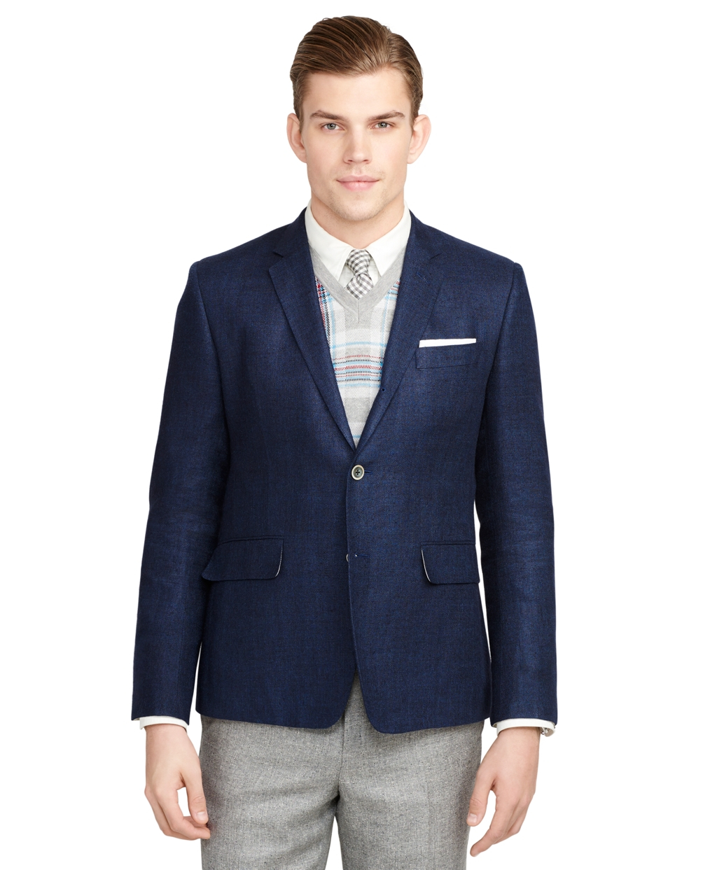 navy sports coat outfit