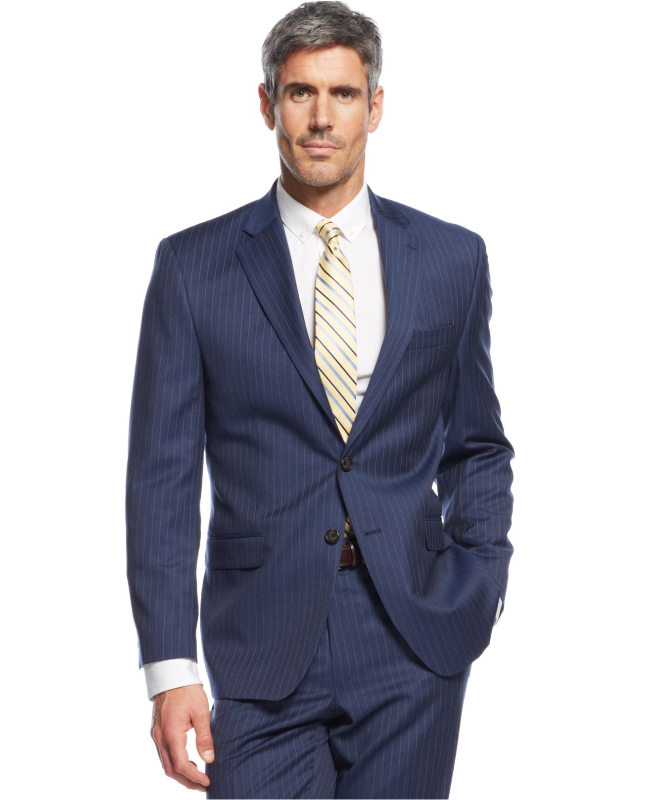 Lyst - Lauren By Ralph Lauren Light Navy Striped Suit in Blue for Men