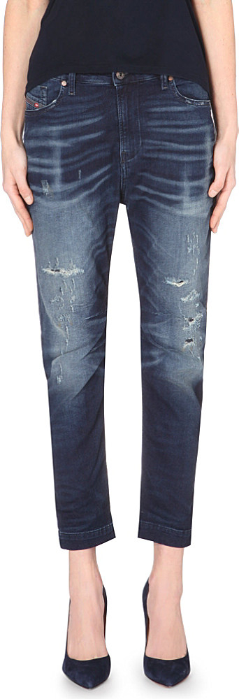 Diesel Eazee Relaxed-Fit Boyfriend Stretch-Denim Jeans - For Women in ...