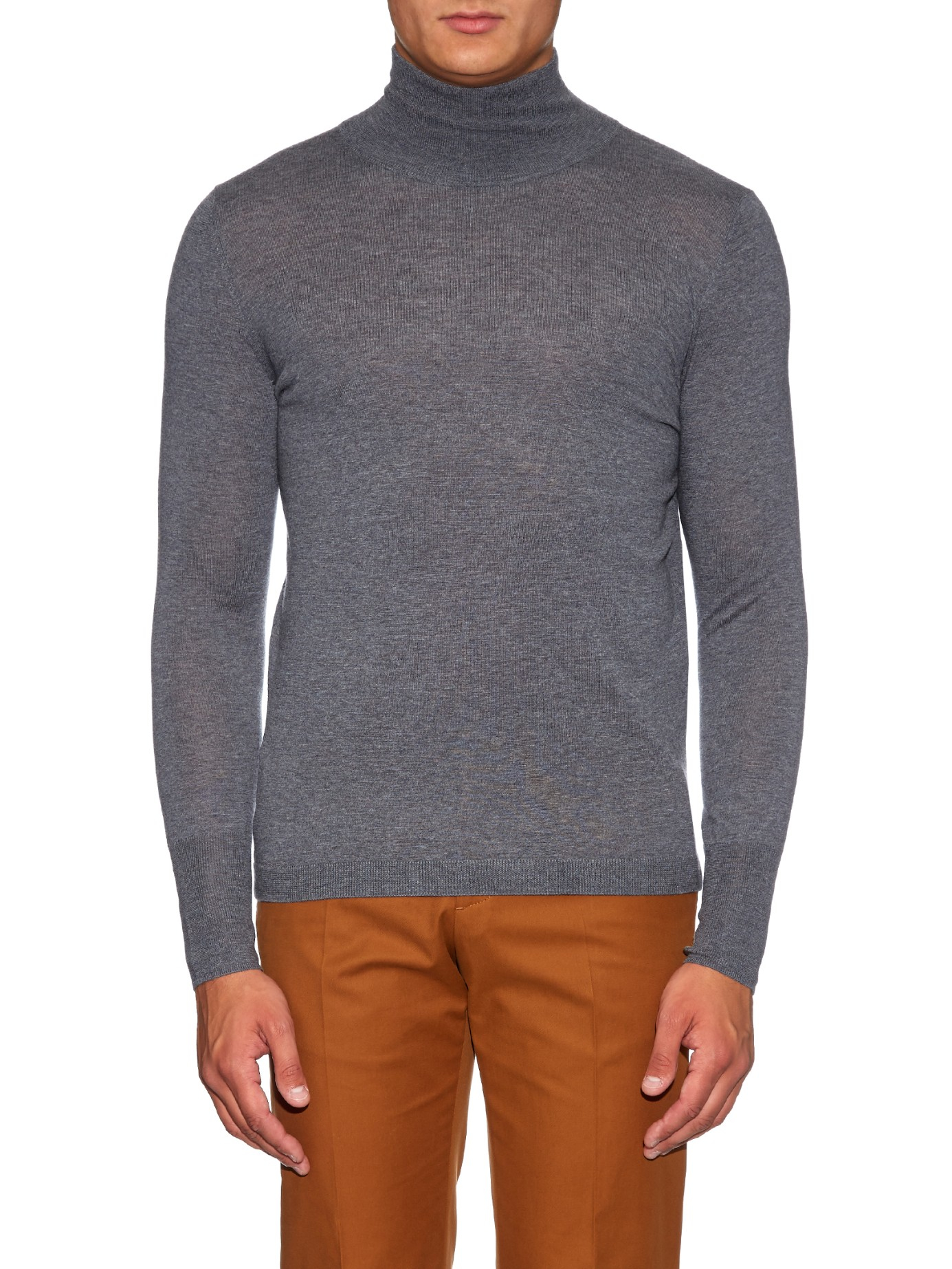 Lyst - Acne Studios Joakim Roll-neck Wool Sweater in Gray for Men